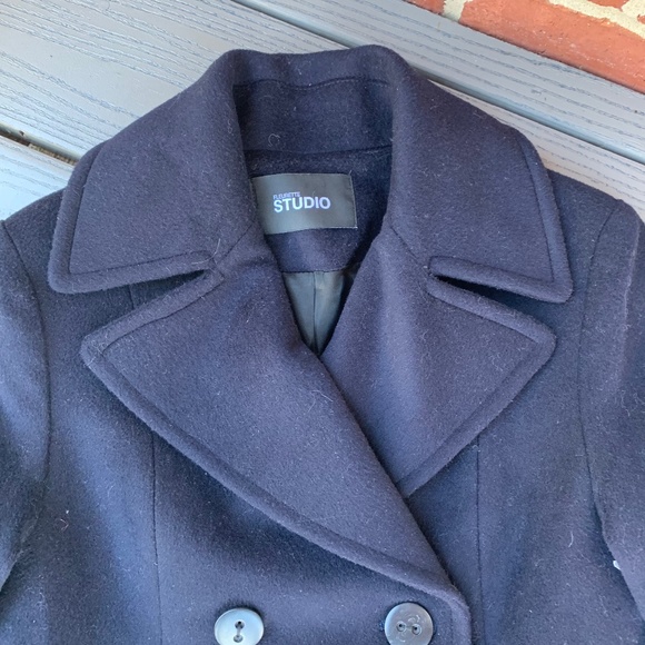 Fleurette Studio Classic Wool Blend Peacoat - Picture 3 of 15